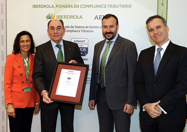 foto noticia Iberdrola, empresa española pionera en la obtención del certificado de AENOR a su Sistema de Gestión de ‘Compliance’ Tributario.